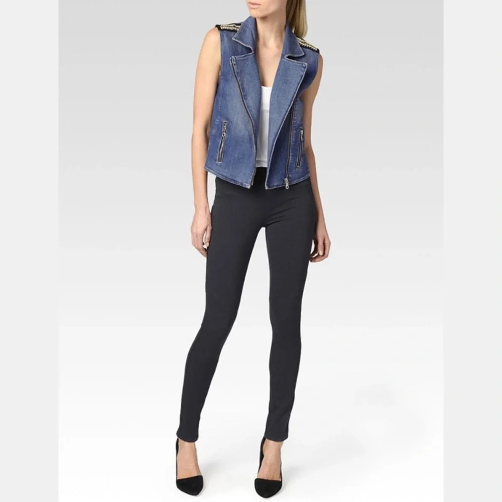 PAIGE Denim Embellished Vest vintage - Picture 2 of 8